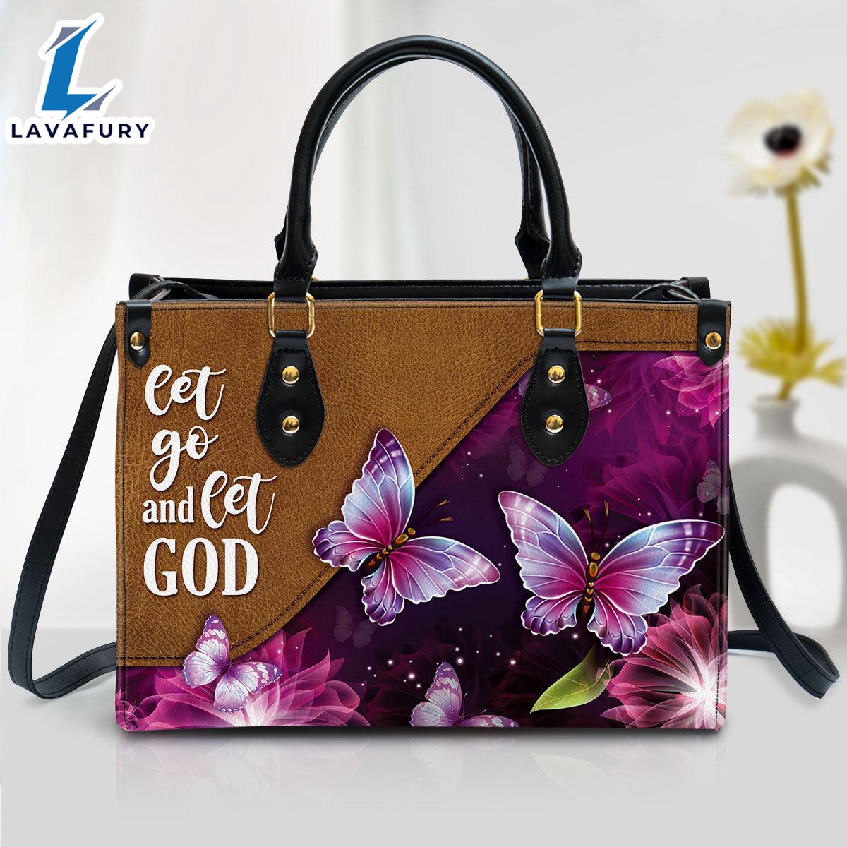 Let Go And Let God Pretty Butterfly Leather Handbag Christ Gifts Leather Bags Christian Leather Bag Let Go And Let God Pretty Butterfly Leather Handbag Christ Gifts Leather Bags Christian Leather Bag