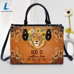 Lion Leather Handbag God Is…