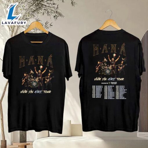 Mana Band Tour 2025 T-Shirt, Man? Vivir Sin Aire Tour 2025 T-Shirt