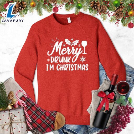Merry Drunk I’m Christmas Version 2 Sweatshirt Hallothanksmas Shirt