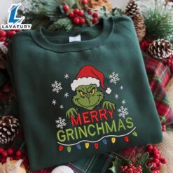 Merry Grinchmas Embroidered Sweatshirt, Funny…