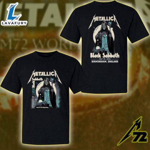 Metallica Birmingham July 05 2025 Unisex T-Shirt – “Back to the Beginning” Black Sabbath Farewell Show
