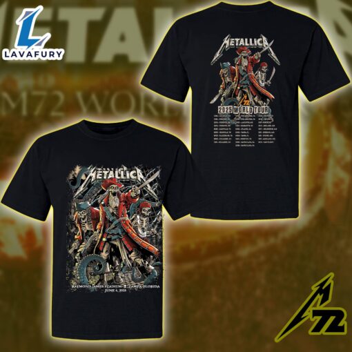Metallica M72 Tour Unisex T-Shirt June 6, 2025 Tonight in Tampa Concert at Raymond James Stadium