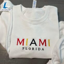 Miami Florida Embroidered Sweatshirt For…