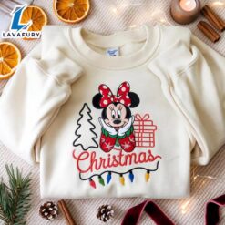 Minnie Christmas Embroidered Sweatshirt, Minnie…
