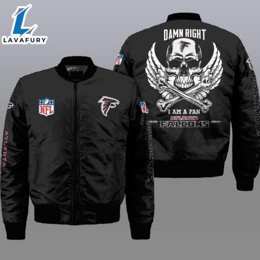 Nfl Atlanta Falcons Wings Skull 3D Bomber Jacket  For Fans