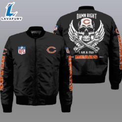 Nfl Chicago Bears Wings Skull…