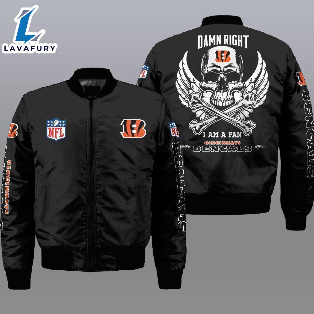 Nfl Cincinnati Bengals Wings Skull 3D Bomber Jacket For Fans Nfl Cincinnati Bengals Wings Skull 3D Bomber Jacket For Fans