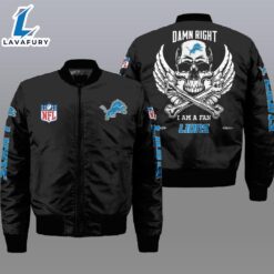 Nfl Detroit Lions Wings Skull…