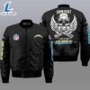 Nfl Los Angeles Chargers Wings Skull 3D Bomber Jacket For Fans 3 Nfl Los Angeles Chargers Wings Skull 3D Bomber Jacket