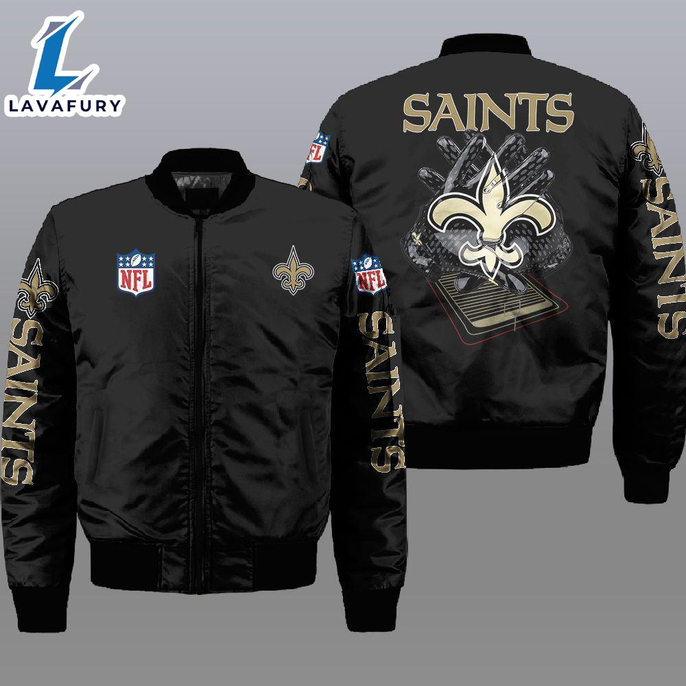 Nfl New Orleans Saints 3D Bomber Jacket For Fans Nfl New Orleans Saints 3D Bomber Jacket For Fans