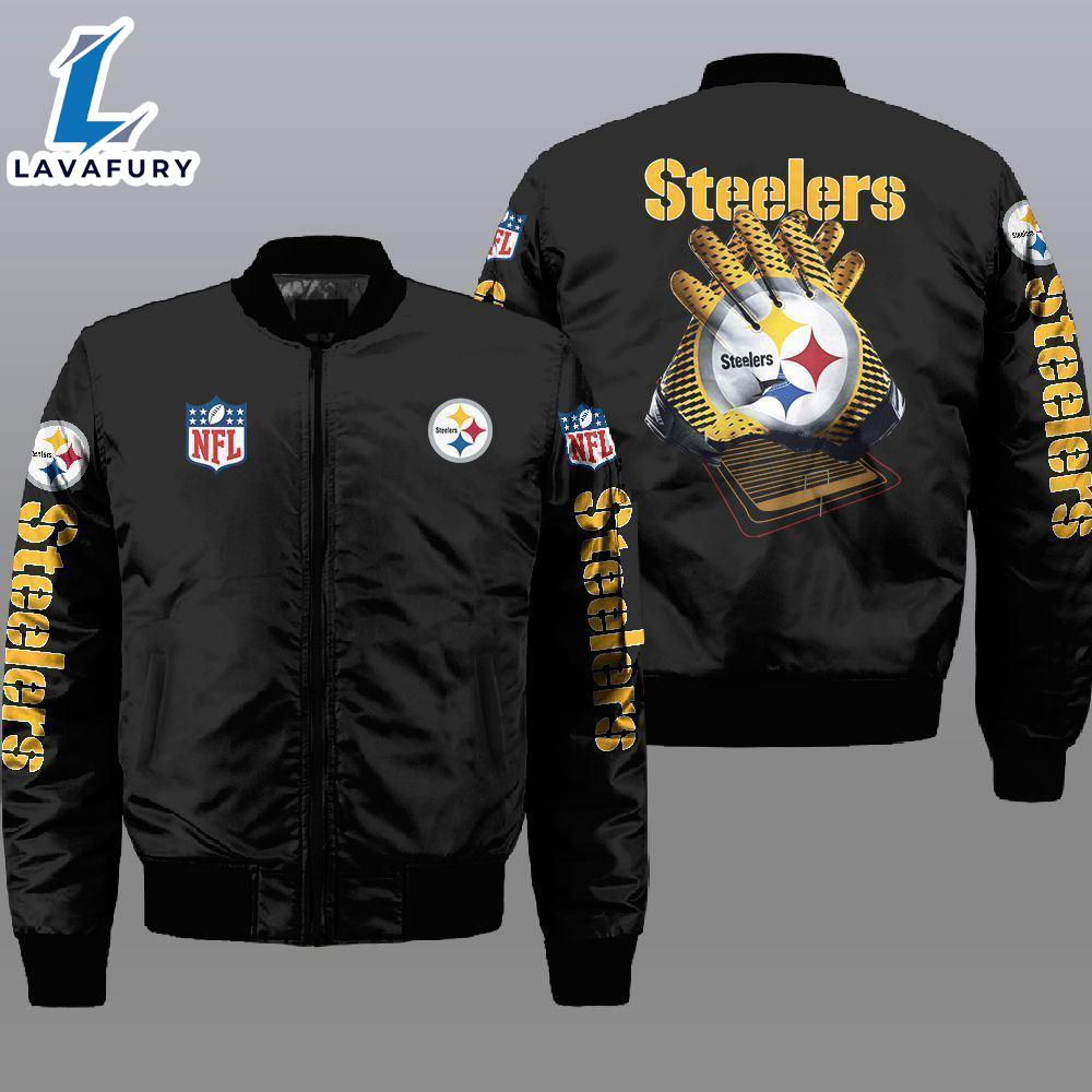 Nfl Pittsburgh Steelers 3D Bomber Jacket For Fans Nfl Pittsburgh Steelers 3D Bomber Jacket For Fans