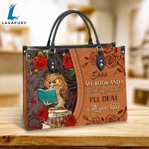 Owl My Book And I Are Having A Moment Leather Bag Gift For Owl Lovers Christ Gifts Leather Bags Christian Leather Bag