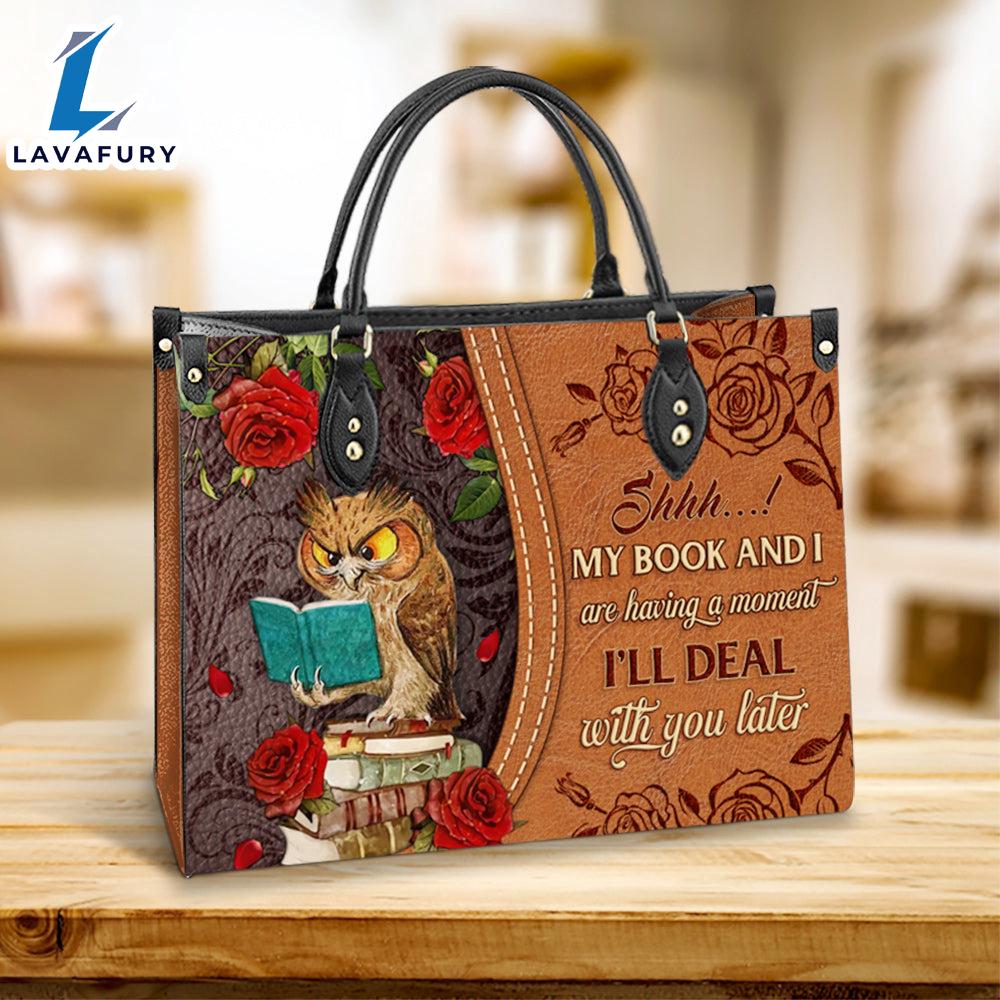 Owl My Book And I Are Having A Moment Leather Bag Gift For Owl Lovers Christ Gifts Leather Bags Christian Leather Bag Owl My Book And I Are Having A Moment Leather Bag Gift For Owl Lovers Christ Gifts Leather Bags Christian Leather Bag