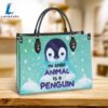Penguin Lover My Spirit Animal Is A Penguin Leather Bag Christ Gifts Leather Bags Christian Leather Bag 3 Penguin Lover My Spirit Animal Is A Penguin Leather Bag Christ Gifts Leather Bags