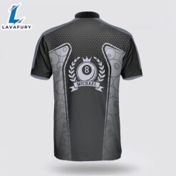 Personalized Billiard Pattern Grey Black Billiard Jerseys Shirt 3 For Man And Women