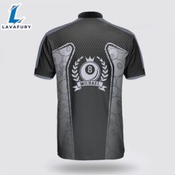 Personalized Billiard Pattern Grey Black Billiard Jerseys Shirt For Man And Women