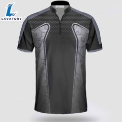 Personalized Billiard Pattern Grey Black Billiard Jerseys Shirt