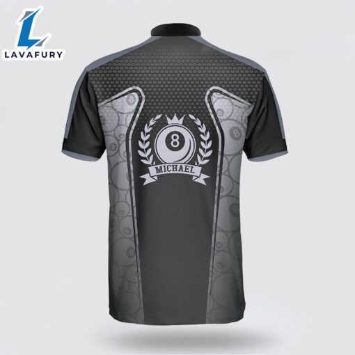 Personalized Billiard Pattern Grey Black Billiard Jerseys Shirt For Man And Women