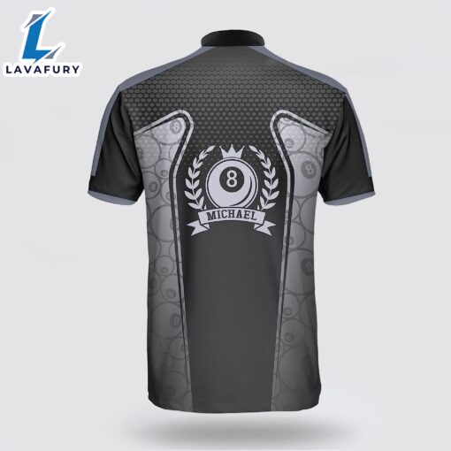 Personalized Billiard Pattern Grey Black Billiard Jerseys Shirt For Man And Women
