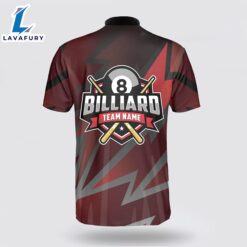 Personalized Billiard Red Black Team Billiard Jerseys Shirt For Man And Women