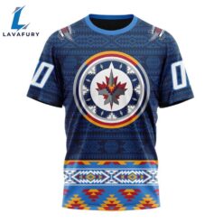 Personalized NHL Winnipeg Jets Special Design With Native Pattern ST2303 T-Shirt For Man And Women