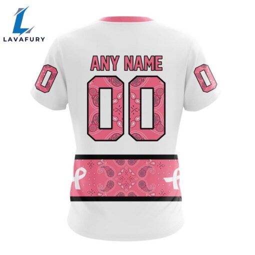Personalized NHL Winnipeg Jets T-Shirt In Classic Style With Paisley In October We Wear Pink Breast Cancer T-Shirt For Man And Women
