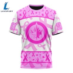 Personalized NHL Winnipeg Jets T-Shirt Special Pink October Breast Cancer Awareness Month T-Shirt For Man And Women