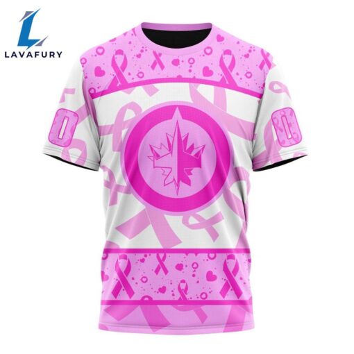 Personalized NHL Winnipeg Jets T-Shirt Special Pink October Breast Cancer Awareness Month T-Shirt For Man And Women