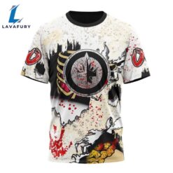 Personalized NHL Winnipeg Jets T-Shirt Special Zombie Style For Halloween T-Shirt For Man And Women