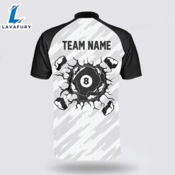 Personalized Smashing Billiard Black White Billiard Jerseys Shirt For Man And Women