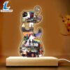 Pink Floyd Guitar Led Light With Wooden Base - Music Night Light 2 Pink Floyd Guitar Led Light With Wooden Base