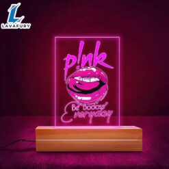 P!Nk Led Light With Wooden…