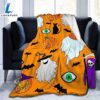 Pumpkin Ghost Black Cat Death Halloween Blanket