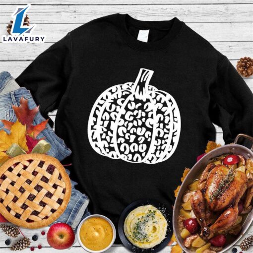 Pumpkin Leopard Sweatshirt Hallothanksmas Shirt