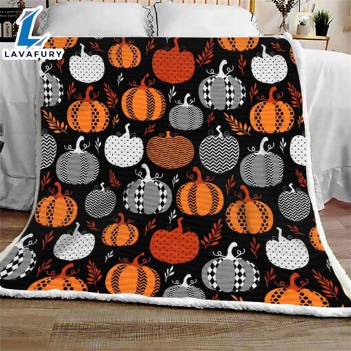 Pumpkin Patch Halloween Sofa Fleece Throw Blanket  Halloween Gifts  Gift Xmas