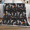 Skeletons With Pumpkins Halloween Sofa Fleece Throw Blanket Halloween Gifts