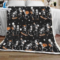 Skeletons With Pumpkins Halloween Sofa…