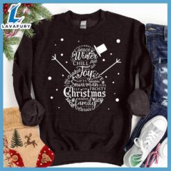 Snowman Christmas Collage Sweatshirt Hallothanksmas…