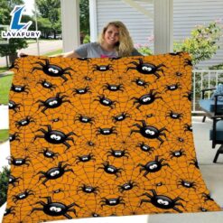 Spiderweb Halloween Gift Sherpa Blanket…
