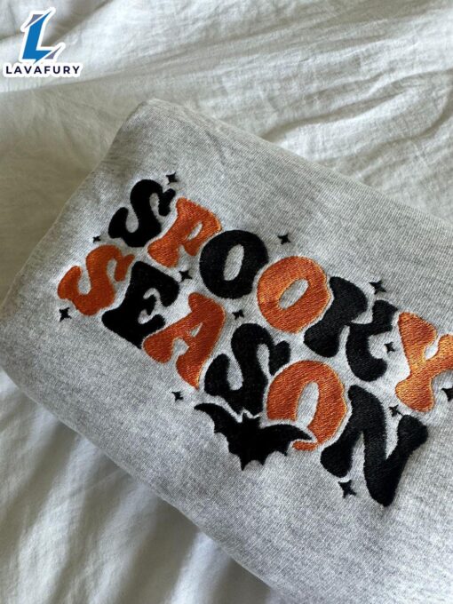 Spooky Season Embroidered Sweatshirt For Man And Women