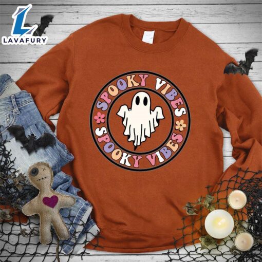 Spooky Vibes Version 2 Colored Edition Sweatshirt Hallothanksmas Shirt