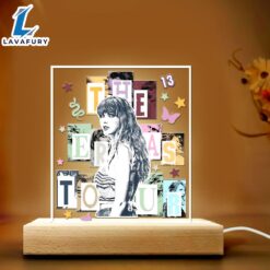 Taylor Swift Led Light with Wooden Base  – Music Night Light