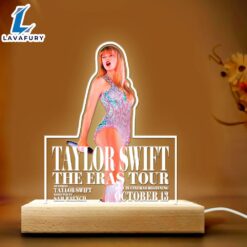 Taylor Swift Led Light With Wooden Base Gift Christmas – Music Night Light