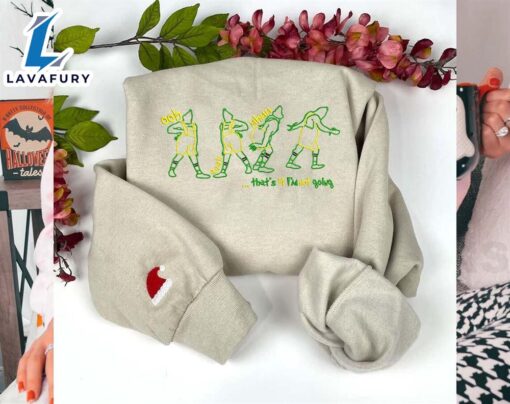 Thats It Im Not Going Grinch Hand Yellow Green Embroidered Sweatshirt  For Man And Women
