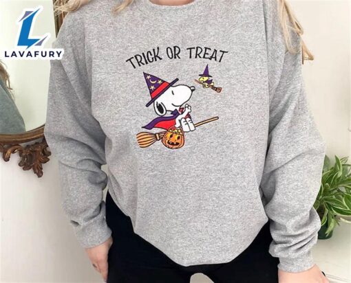 Trick Or Treat Snoopy Halloween Embroidered Sweatshirt For Man And Women