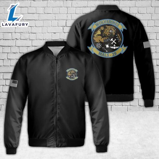 USMC Marine Aviation Logistics Squadron 29 AOP Fleece Bomber Jacket For Man And Women