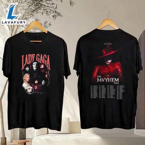 Vintage Lady Gaga Shirt, The Mayhem Ball Tour T-shirt, Lady Gaga The Mayhem Ball Tour 2025 Shirt