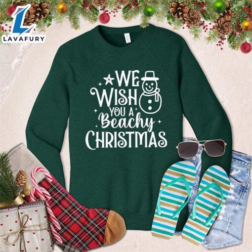 We Wish You A Beachy Christmas Sweatshirt Hallothanksmas Shirt