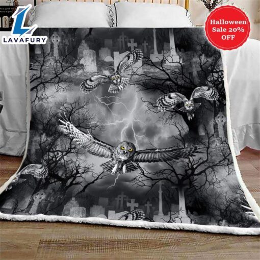 Wicked Halloween Owls Halloween Sofa Fleece Throw Blanket  Halloween Gifts Gift Xmas